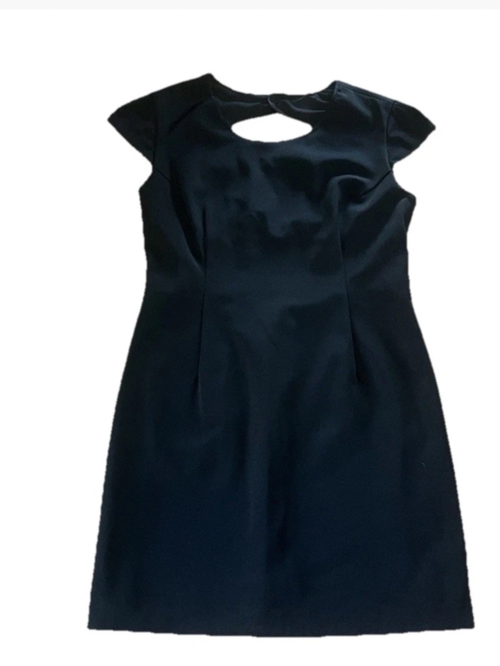rag & bone Black Cap-Sleeve Sheath Mini Dress, Open Back, Stretchy Fabric, Sz 8